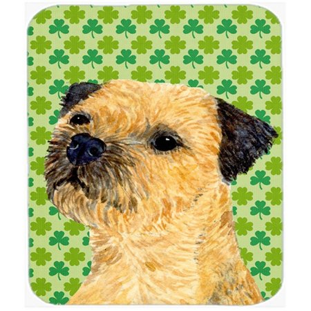 SKILLEDPOWER Border Terrier St. Patricks Day Shamrock Portrait Mouse Pad; Hot Pad or Trivet SK239609